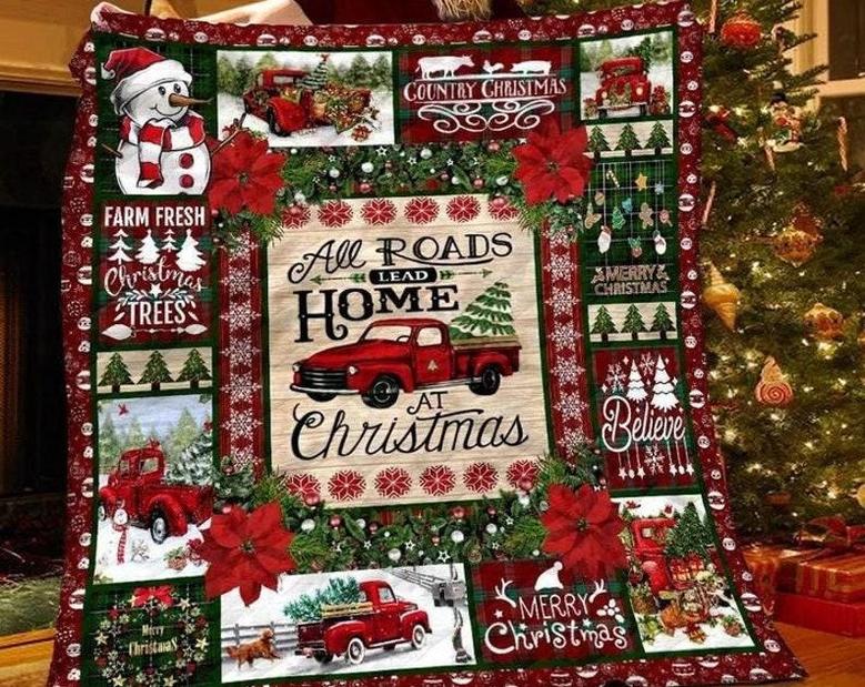 Snowman Blankets, Christmas Truck blankets, Christmas gift for family, red truck, snowman gifts for mom, Christmas tree, Mom and daughter