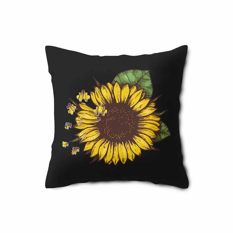 Sunflower Pretty Flower Patchwork Pillow Case