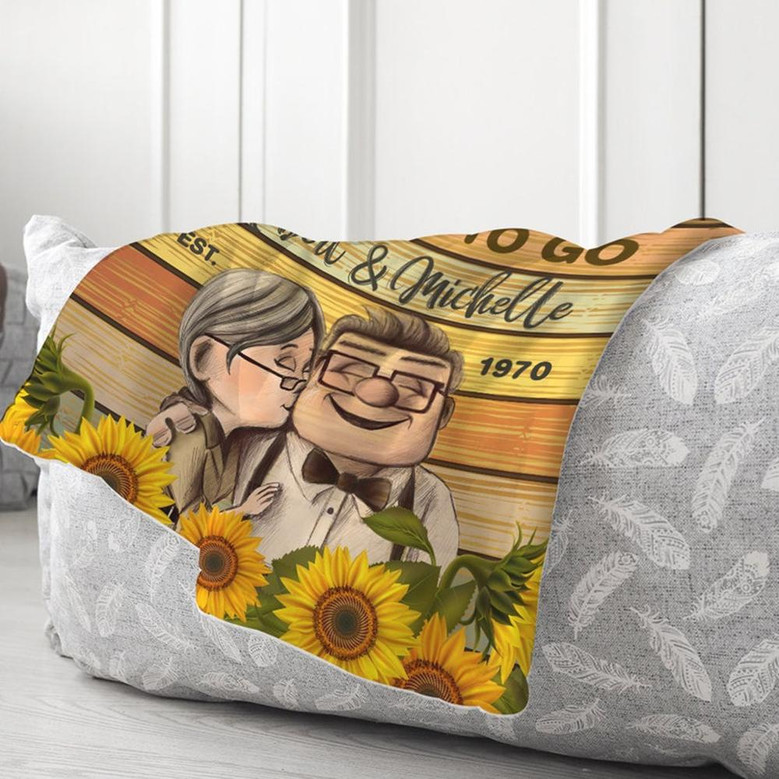 Sunflowers Anniversary Blanket, Personalized Blanket, Grandparent Gift, Parent Anniversary Blanket, Mr and Mrs Blanket, Blanket for Couple Sunflowers Anniversary Blanket, Personalized Blanket, Grandparent Gift, Parent Anniversary Blanket, Mr and Mrs Blanket, Blanket for Couple