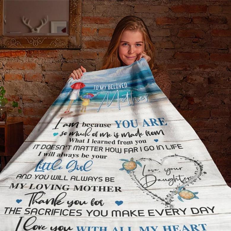 To My Beloved Mother You Are The World Blanket, Mother's Day Gifts, Christmas Gift For Mom, Anniversary Gift, Mom Blanket