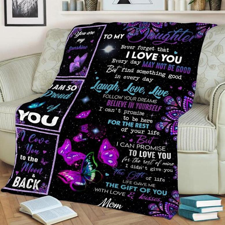To My Daughter Blanket, Birthday Gift, Gift For Birthday Girl, Anniversary Gift, Daughter Blanket, Gift for Daughter