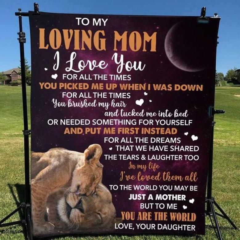 To my loving Mom, Mother's blanket, Gift for mommy, Christmas gift, Personalized Fleece Sherpa Blankets, mom's birthday