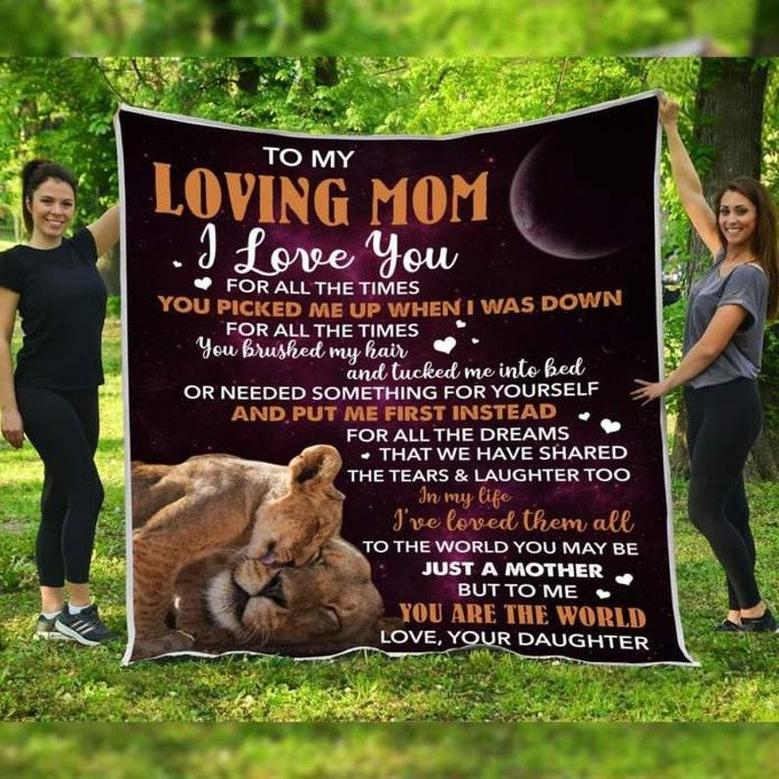 To my loving Mom, Mother's blanket, Gift for mommy, Christmas gift, Personalized Fleece Sherpa Blankets, mom's birthday