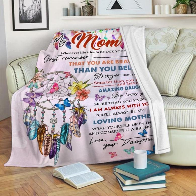 To My Mom Boho Blanket, Mother's Day Gifts, Christmas Gift For Mother, Anniversary Gift, Mom Blanket