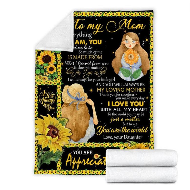 To My Mom You Are Apperciated Blanket, Mother's Day Gifts, Christmas Gift For Mother, Anniversary Gift, Mom Blanket