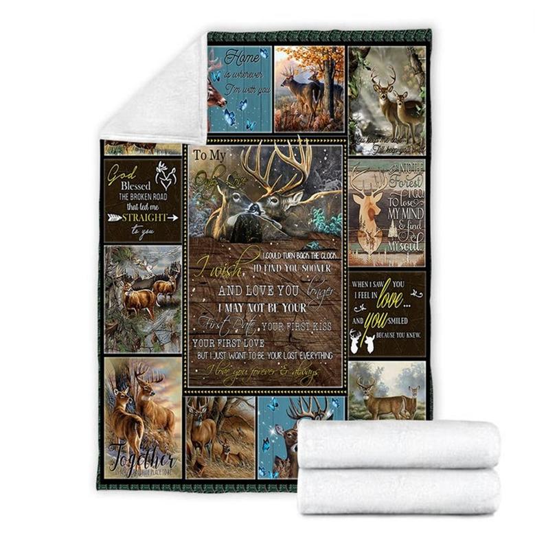 To My Only Love Deer Blanket, Deer Blanket, Bird Blanket, Family Blanket, Christmas Blanket, Blanket For Gifts, Gift For Her Him