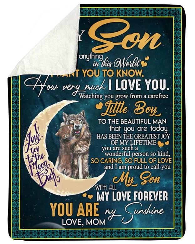 To my son Blanket, more than anything, Personalized Fleece Sherpa Blankets,perfect blanket gift for son,custom mother and son gift