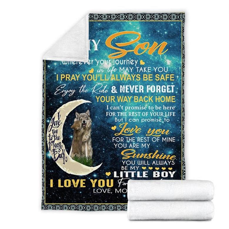 To My Son Love From Mom I Love You forever And Always Blanket, Fleece /Sherpa/ Mink Blankets, Christmas Gift For Son, For Boy