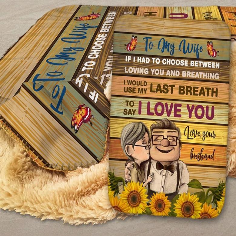 To My Wife Blanket From Husband, Gift To My Wife, I Love You Blanket, Sunflowers Blanket, Anniversary Gift for My Wife