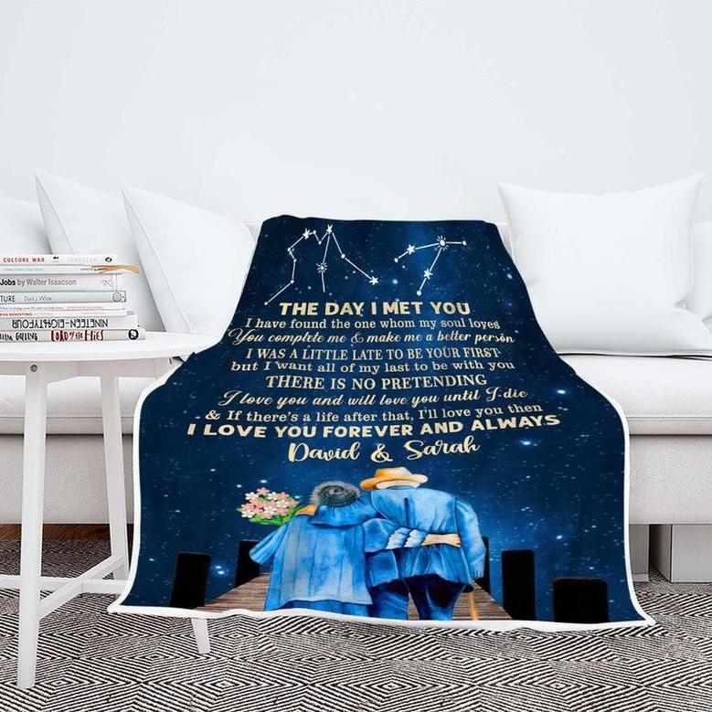 To My Wife Customized Blanket, Blanket For Couples, Gift For Anniversary, Valentine's Day, Star Map Blanket, Custom Gift For Girlfriend