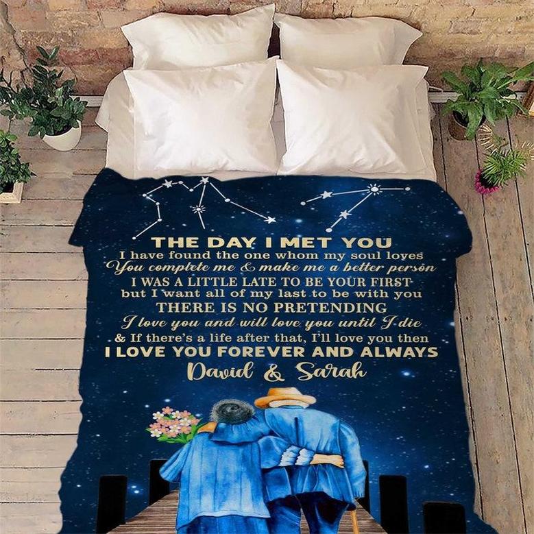 To My Wife Customized Blanket, Blanket For Couples, Gift For Anniversary, Valentine's Day, Star Map Blanket, Custom Gift For Girlfriend