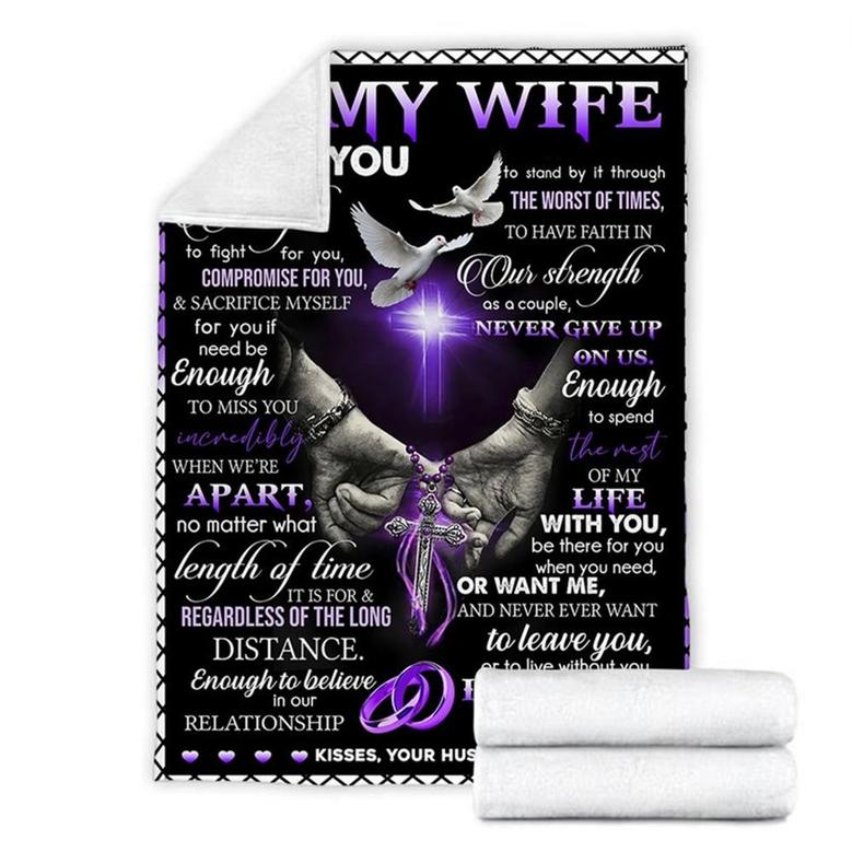 To My Wife God's Union Blanket, Mother's Day Gifts, Christmas Gift For Wife, Anniversary Gift, Wife Blanket