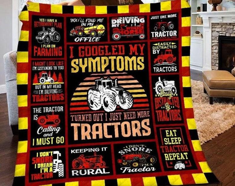 Tractor blanket, farming truck blanket, blanket for grumpy grandpa, blanket for farmer, Christmas blanket, blanket for daddy, gift for boy