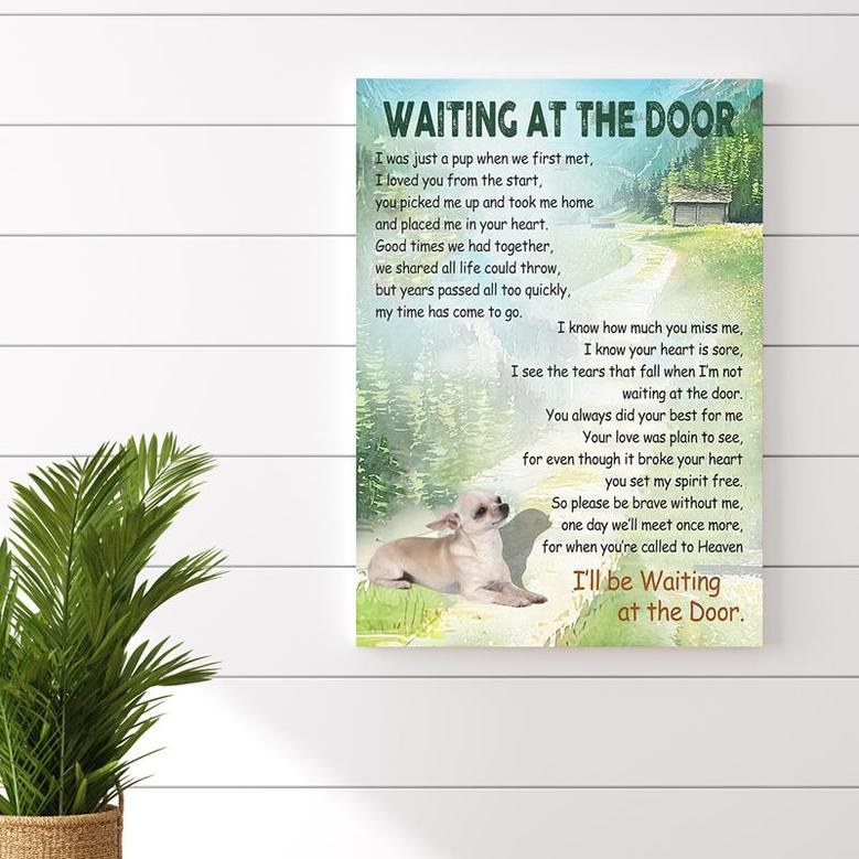 Waiting At The Door Poster Dog Wall Art Prints