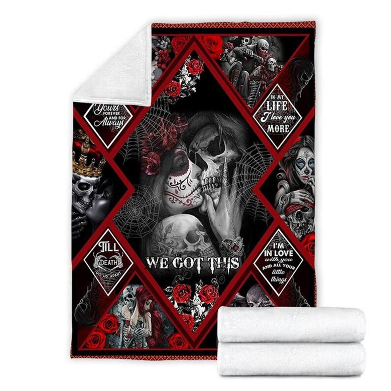 We got This Spooky Couple Blanket, Special Blanket, Anniversary Gift, Christmas Memorial Blanket Gift Friends and Family Gift