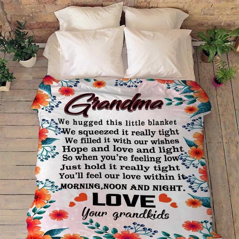 We Love You customized Blanket, Custom Gift For Grandparent's Day, Fleece Blanket And Throws, Personalized Blanket For Nana, Granny, Grandpa
