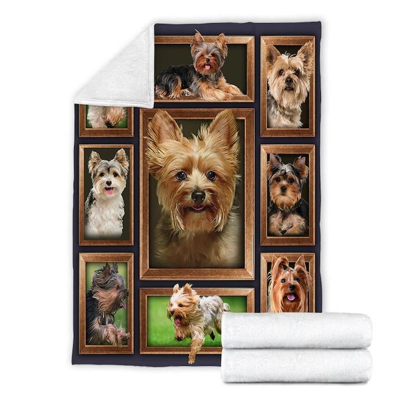 Yorkshire terrier Dog Blanket - Gift for Dog Lover Blanket, Sherpa Fleece mink Blanket, Adult Kid Blanket - Gifts Her Him