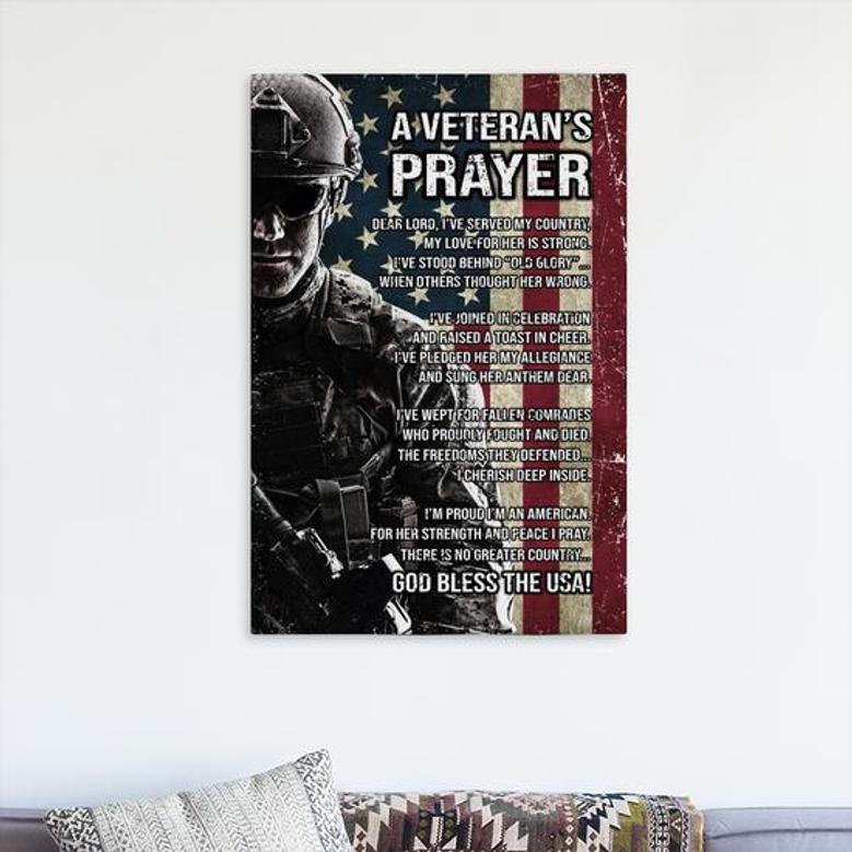 A Veteran's Prayer Canvas