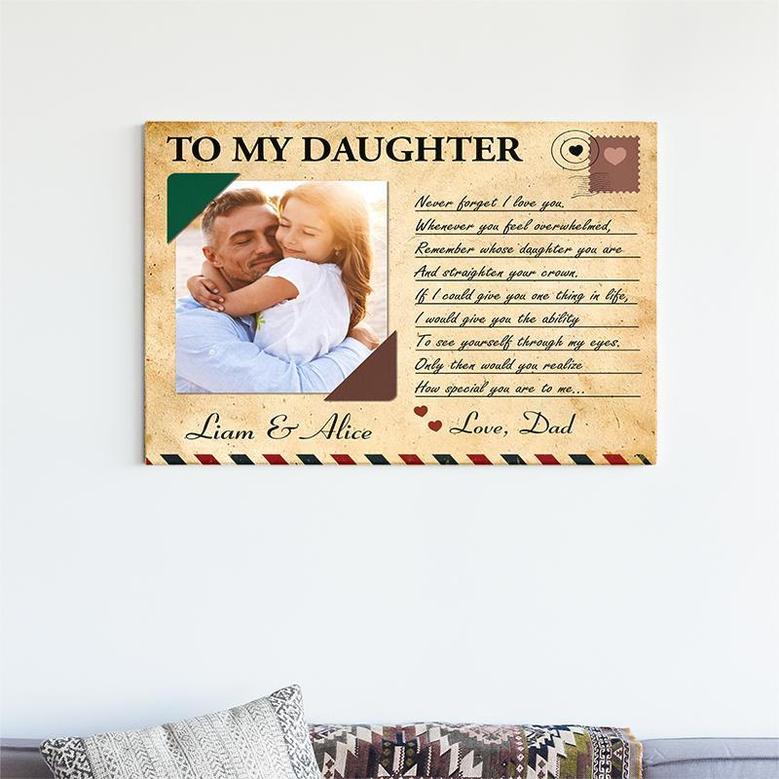 How Special You Are To Me Custom Photo Dad And Daughter Canvas | Gift For Daughter | Personalized Dad And Daughter Canvas