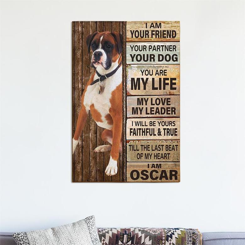 I Am Your Dog Custom Photo Dog Canvas | Gift For Dog | Personalized Dog Canvas