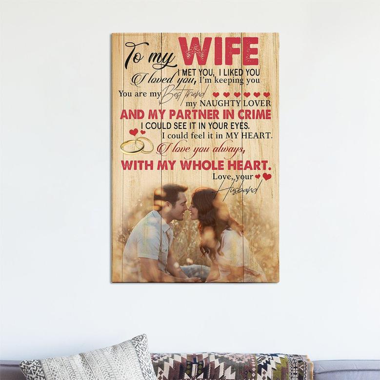 You Are Mine Custom Photo Husband And Wife Canvas | Gift For Anniversary Couple Canvas | Personalized Husband And Wife Canvas