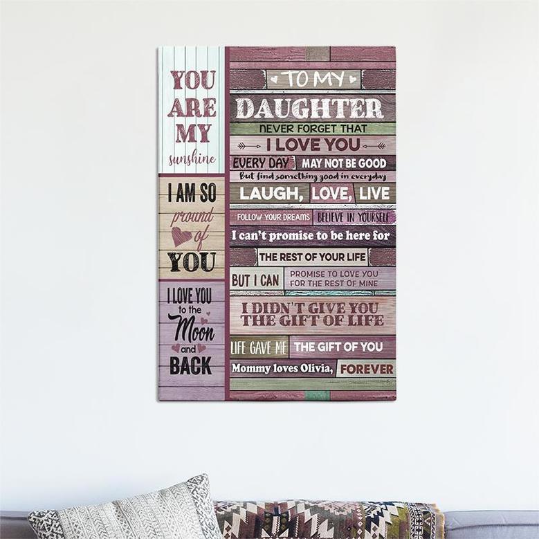 I Am So Proud Of You Custom Name Mom And Daughter Canvas | Gift For Daughter Canvas | Personalized Mom And Daughter Canvas