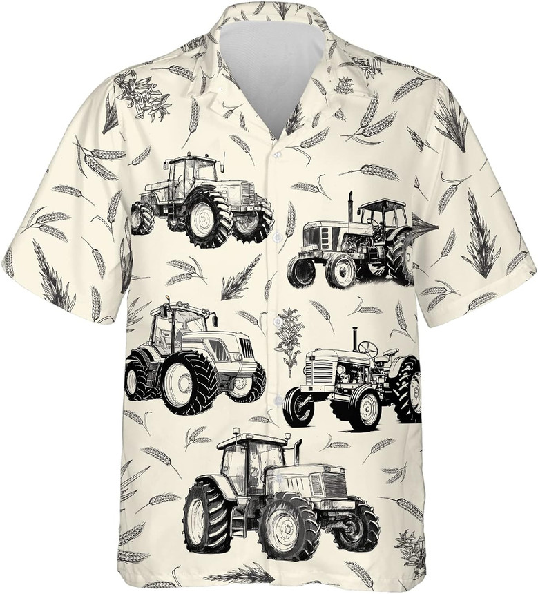 Miniature Schnauzer Hawaiian Shirts For Men,Button Down Beach Casual...