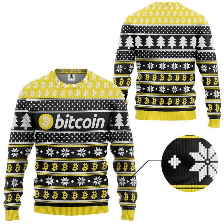 3D Bitcoin Christmas Custom Cosplay Ugly Sweater