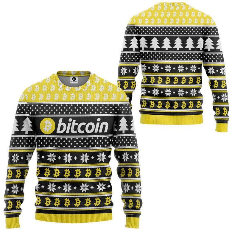 3D Bitcoin Christmas Custom Cosplay Ugly Sweater