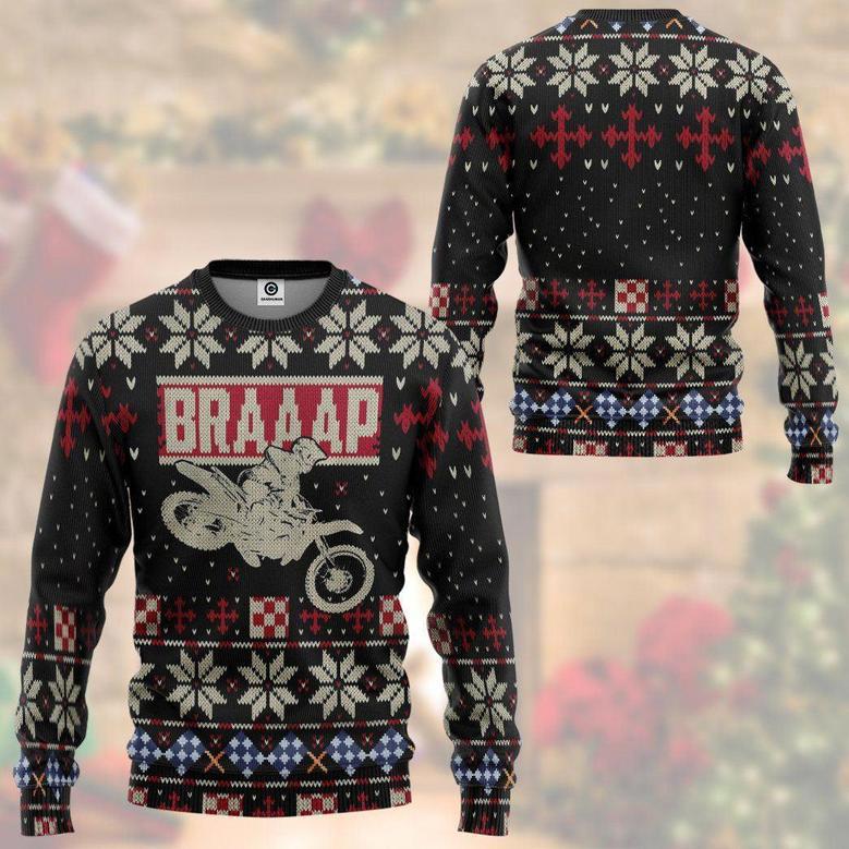 3D Braaap Black Ugly Sweater - Best Gift For Christmas