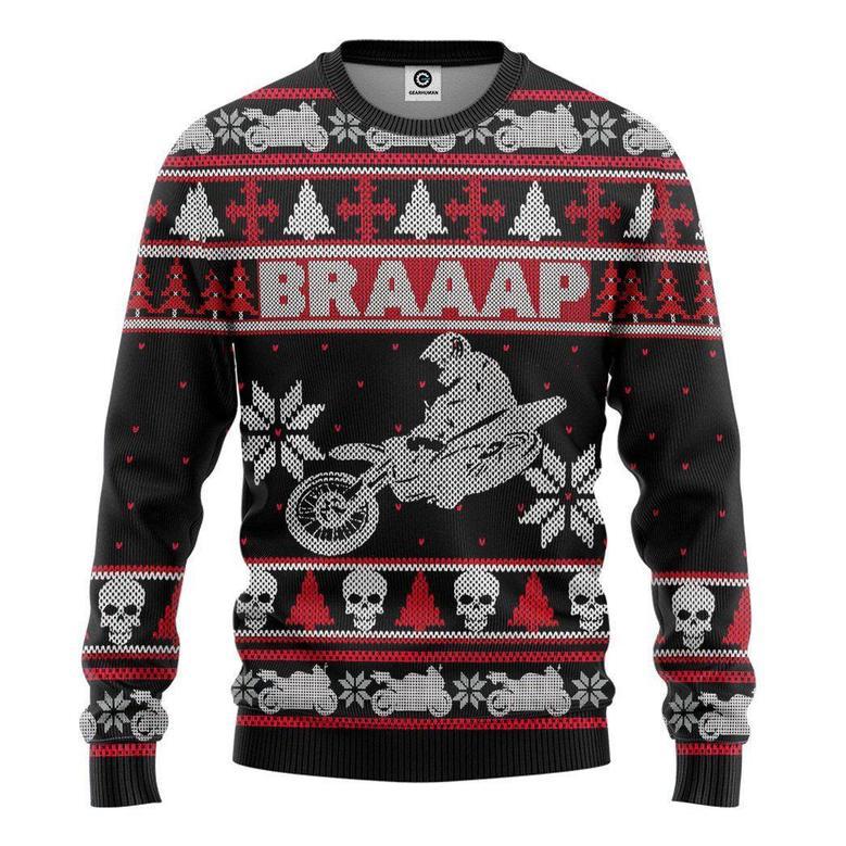 3D Braaap Dirt Bike Ugly Sweater - Best Gift For Christmas