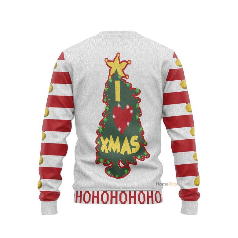 3D Grinch I Love Christmas Ugly Sweater