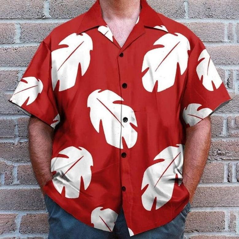 3D Lilo Hawaiian Floral Leaves Cosplay Haloween Hawaiian Shirt - Perfect Gift For Friends, Family