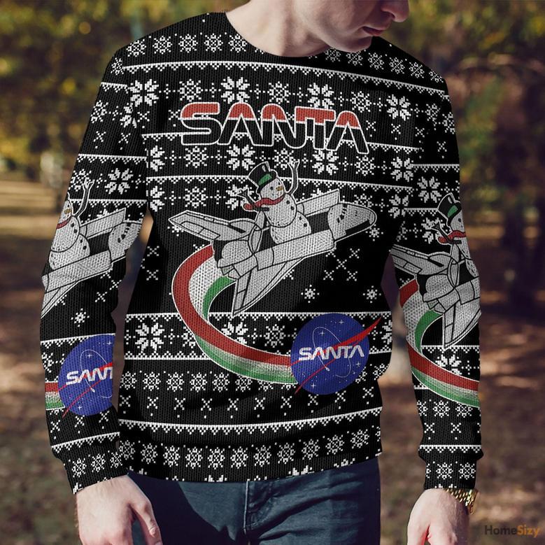 3D Nasa Santa Xmas Ugly Sweater - Best Gift For Christmas