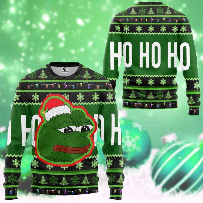 3D Pepe Frog Ugly Sweater Xmas Sweater - Best Gift For Christmas