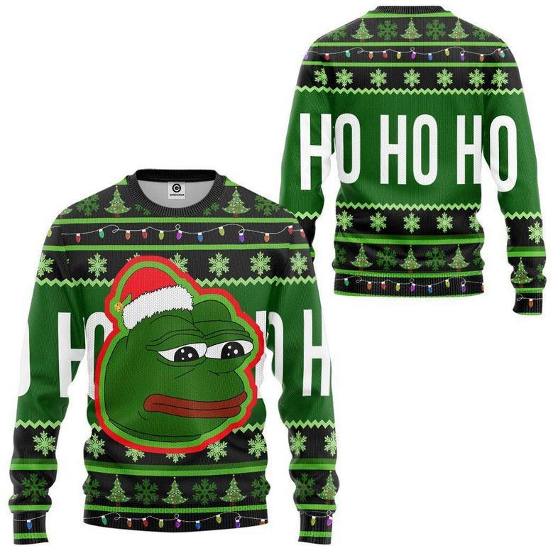 3D Pepe Frog Ugly Sweater Xmas Sweater - Best Gift For Christmas