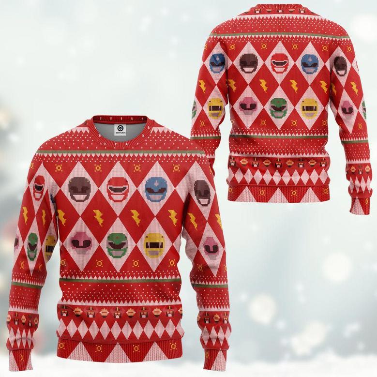 3D Power Rangers Ugly Sweater - Best Gift For Christmas