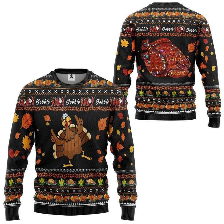 3D Thanksgiving Turkey Ugly Sweater - Best Gift For Christmas