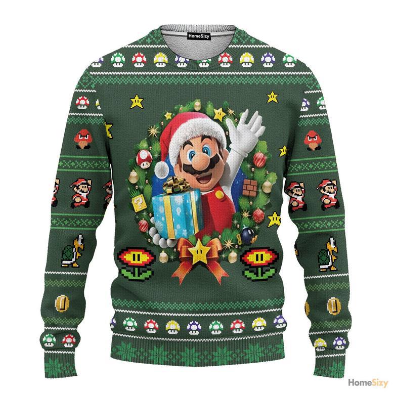 3D Ugly Santa Mario Christmas Custom Cosplay Ugly Sweater