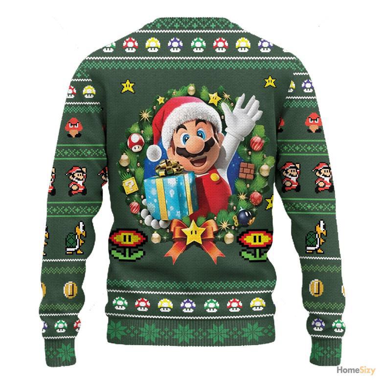 3D Ugly Santa Mario Christmas Custom Cosplay Ugly Sweater