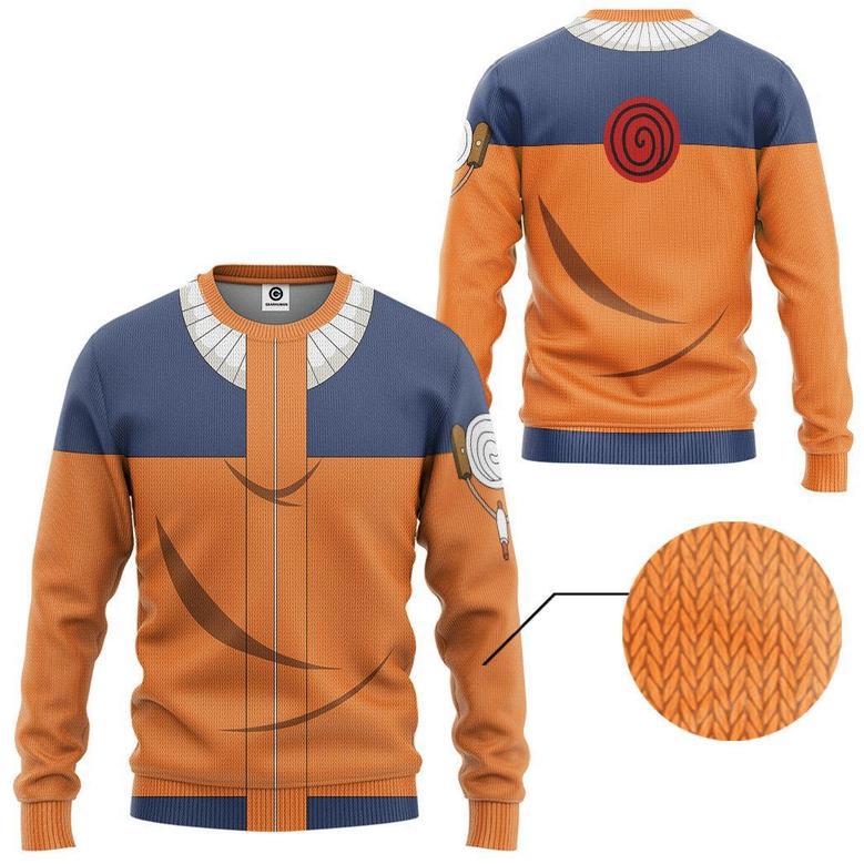 3D Uzumaki Naruto Ugly Sweater - Best Gift For Christmas