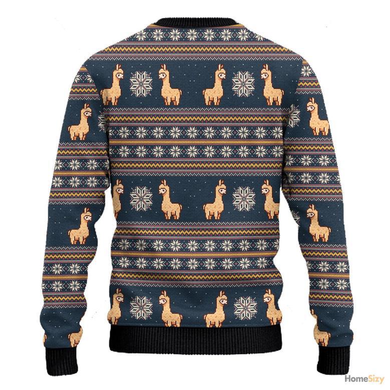 Amazing Llama Ugly Christmas Sweater For Men And Women