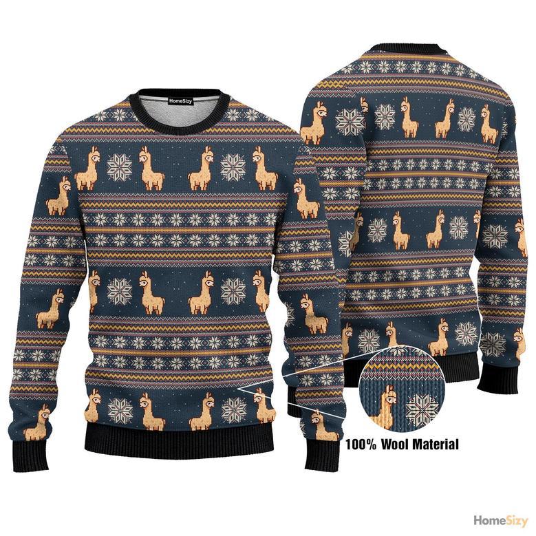 Amazing Llama Ugly Christmas Sweater For Men And Women