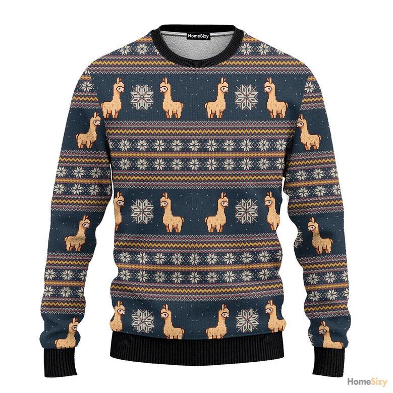 Amazing Llama Ugly Christmas Sweater For Men And Women