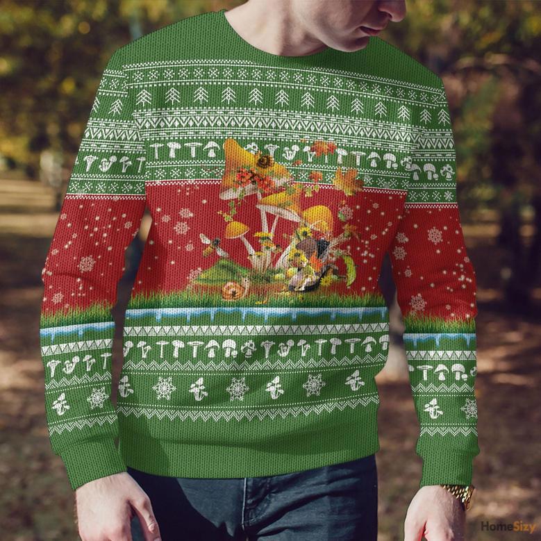 Amazing Mushroom Ugly Christmas Sweater For Men And Women