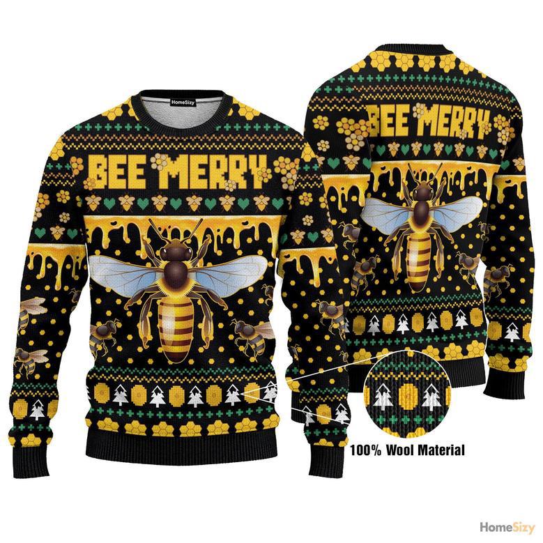 Animal Bee Merry Ugly Christmas Sweater