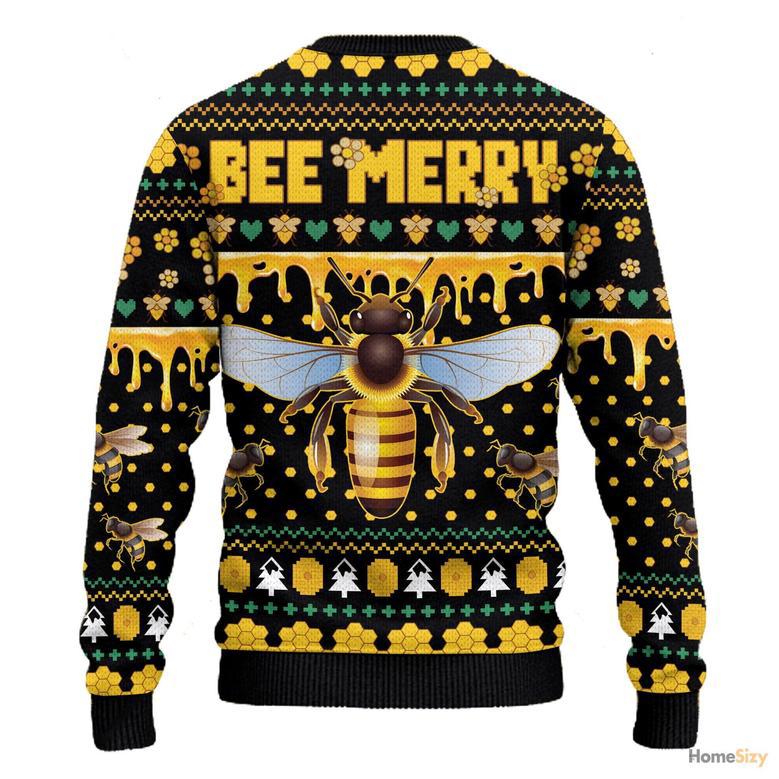 Animal Bee Merry Ugly Christmas Sweater