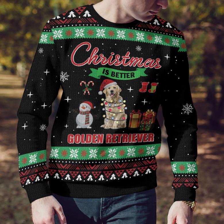 Animal Christmas Is Better With Golden Retriever Ugly Christmas Sweater