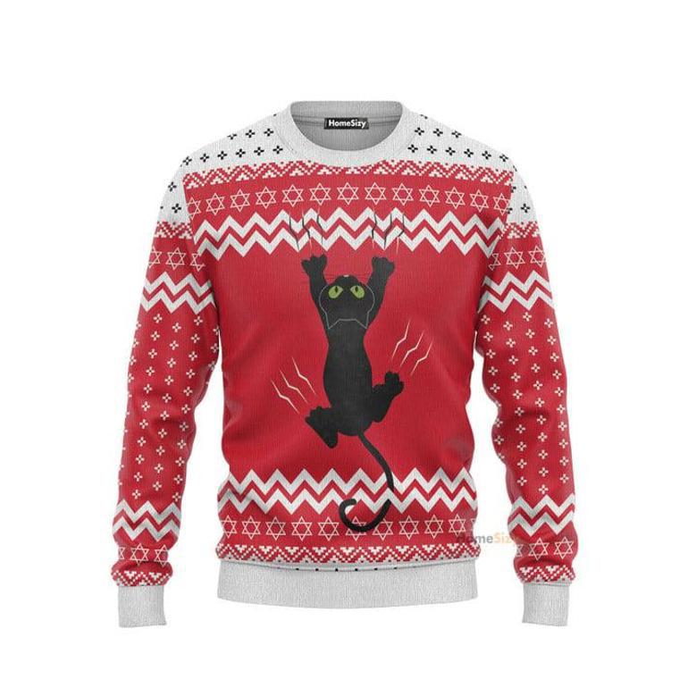 Animal Funny Dark Cat Ugly Christmas Sweater