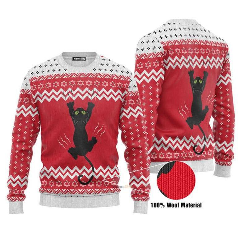 Animal Funny Dark Cat Ugly Christmas Sweater